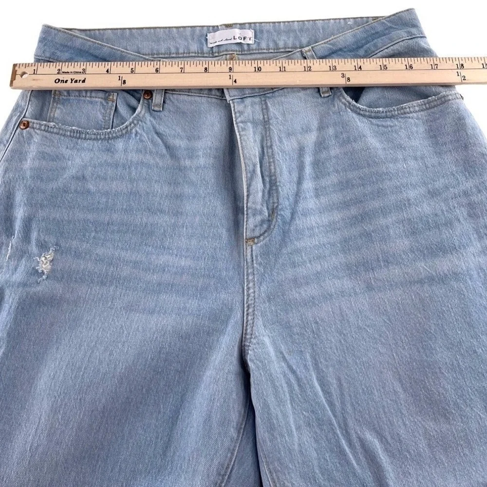 LOFT‎ Women's Light Wash Jeans Size 10/30  Curvy High Waist Straight Crop NWT